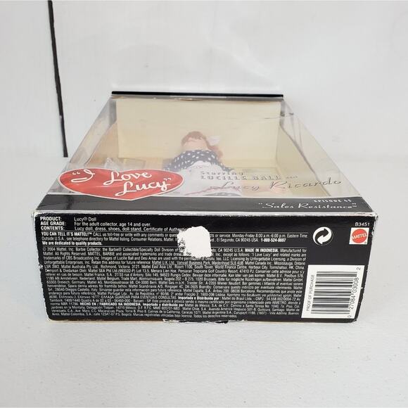 Mattel Sales Resistance I Love Lucy Barbie Doll Collector Edition - Picture 8 of 11